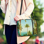 Coconut Tree Print Shoulder Strap Bible Bag