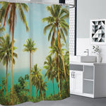Coconut Tree Print Shower Curtain