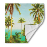 Coconut Tree Print Silk Bandana