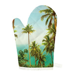 Coconut Tree Print Single Oven Mitt