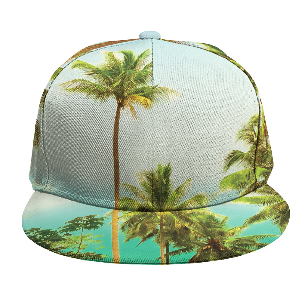 Coconut Tree Print Snapback Cap