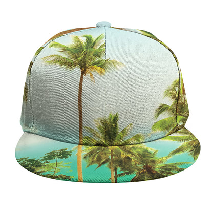 Coconut Tree Print Snapback Cap