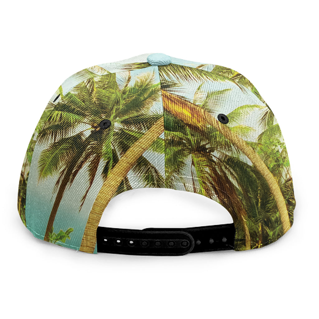 Coconut Tree Print Snapback Cap