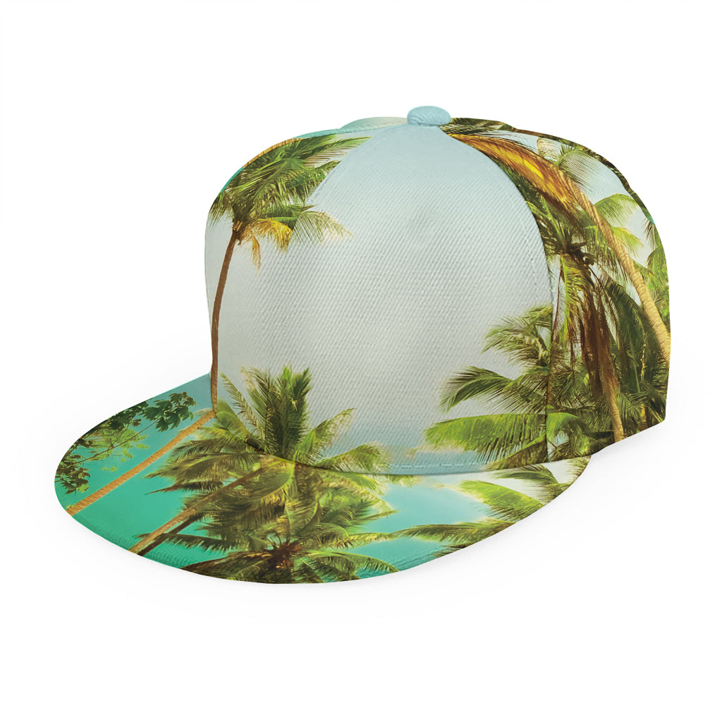 Coconut Tree Print Snapback Cap