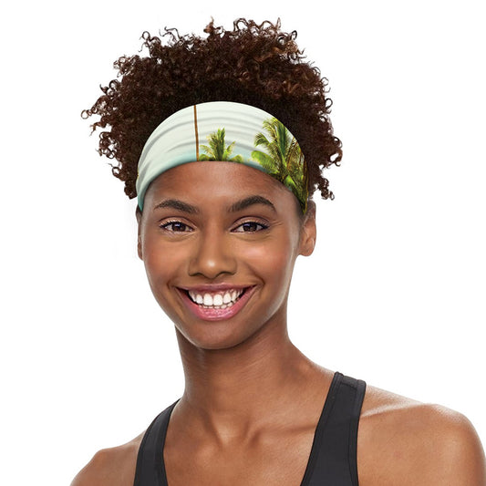 Coconut Tree Print Sports Headband