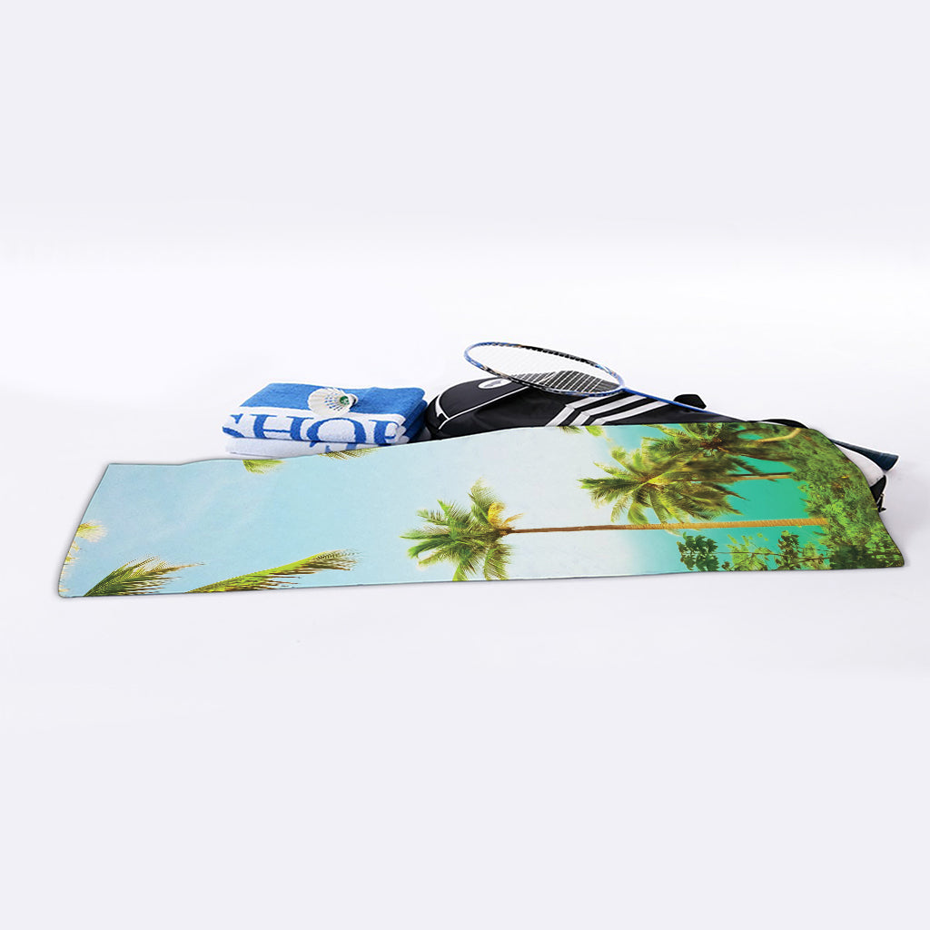 Coconut Tree Print Sports Towel