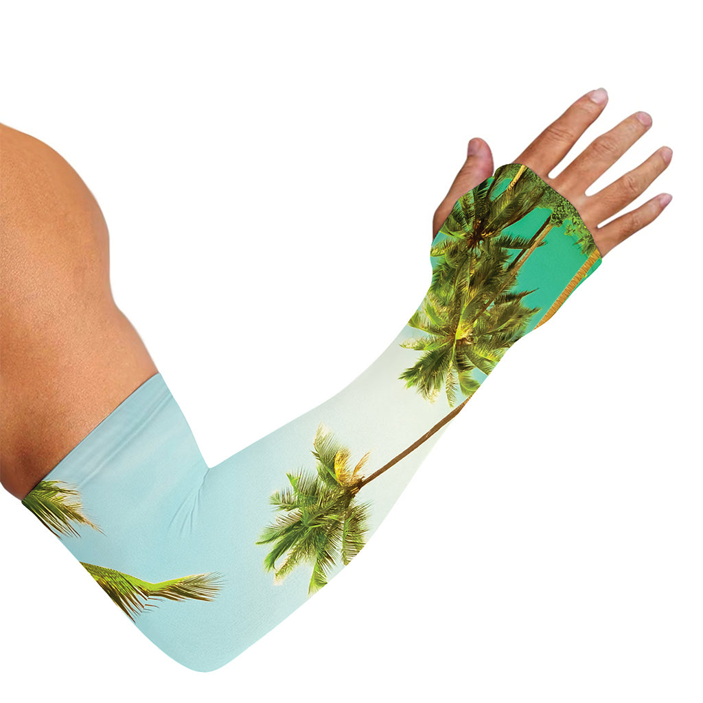Coconut Tree Print Sun Protection Arm Sleeves