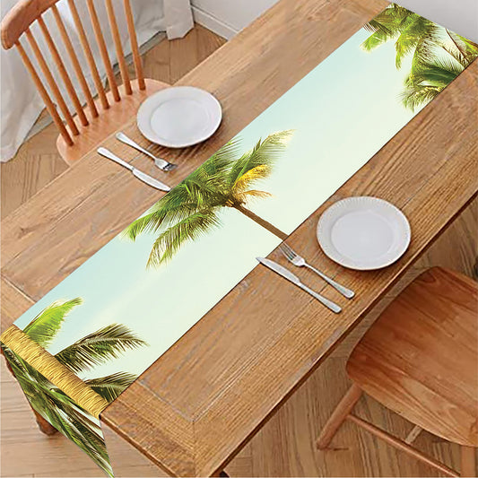 Coconut Tree Print Table Runner