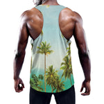 Coconut Tree Print Training Tank Top