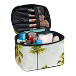 Coconut Tree Print Travel Makeup Bag