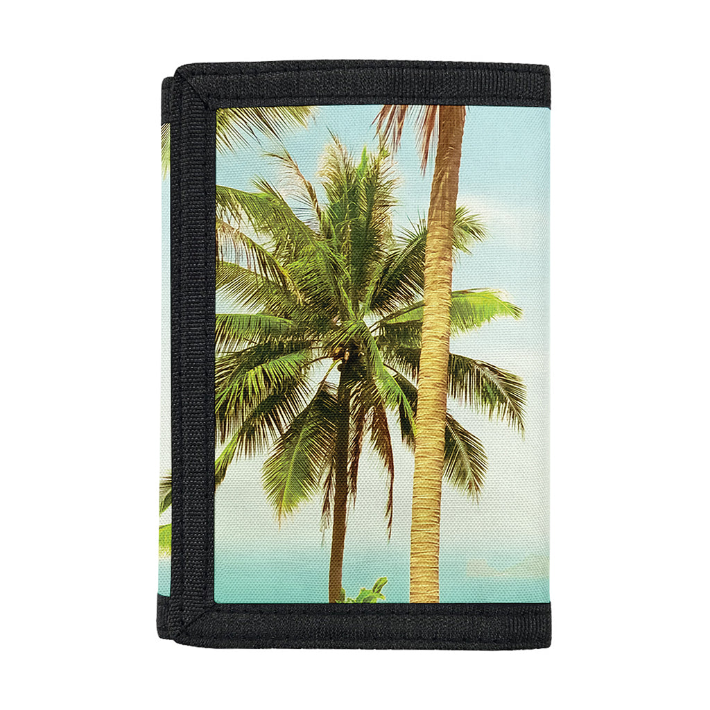 Coconut Tree Print Trifold Wallet