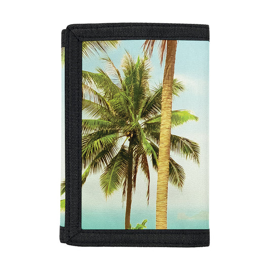 Coconut Tree Print Trifold Wallet
