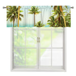 Coconut Tree Print Window Valance