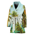 Coconut Tree Print Women's Bathrobe