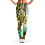 Coconut Tree Print Women's Leggings