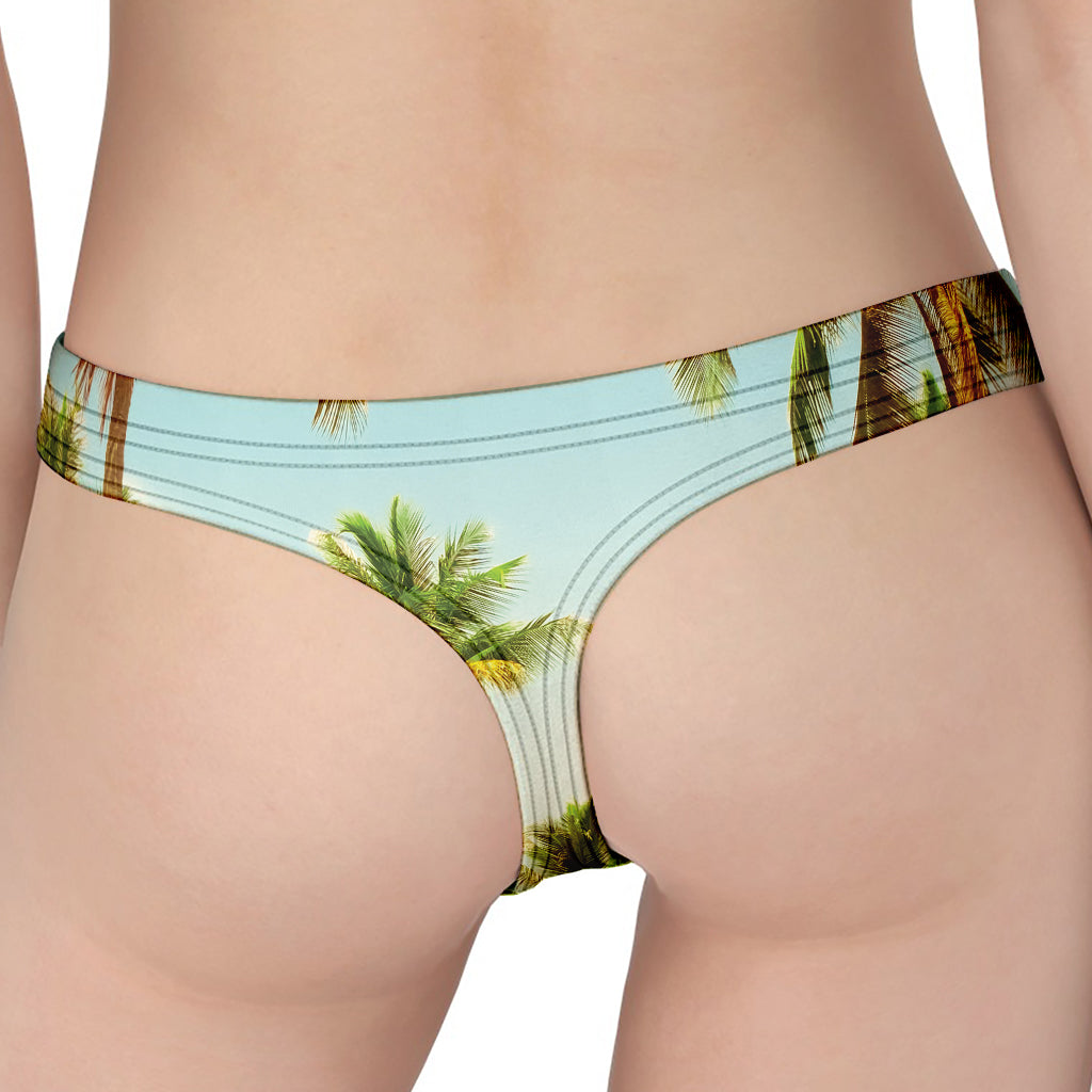 Coconut Tree Print Women's Thong