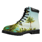 Coconut Tree Print Work Boots