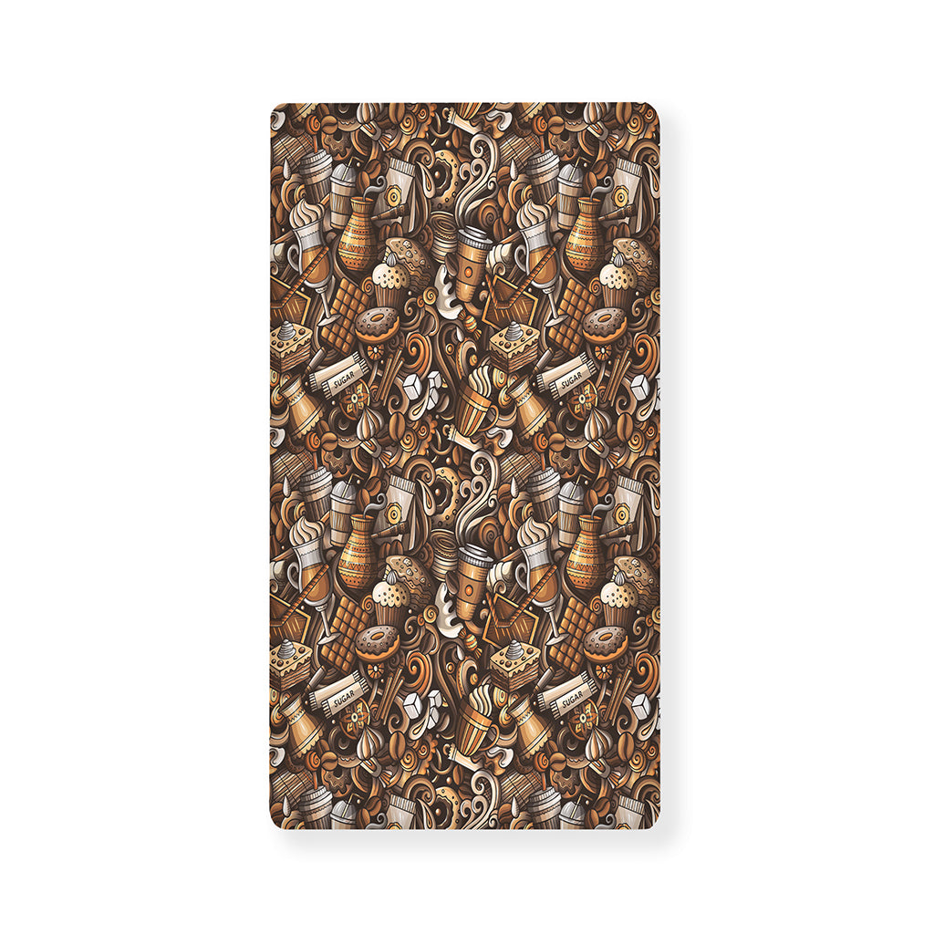 Coffee And Dessert Drawing Pattern Print Baby Crib Sheet