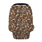 Coffee And Dessert Drawing Pattern Print Baby Seat Cover