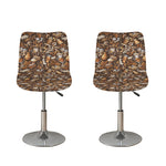 Coffee And Dessert Drawing Pattern Print Bar Stool Covers