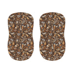 Coffee And Dessert Drawing Pattern Print Bar Stool Covers