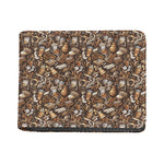 Coffee And Dessert Drawing Pattern Print Bifold Wallet