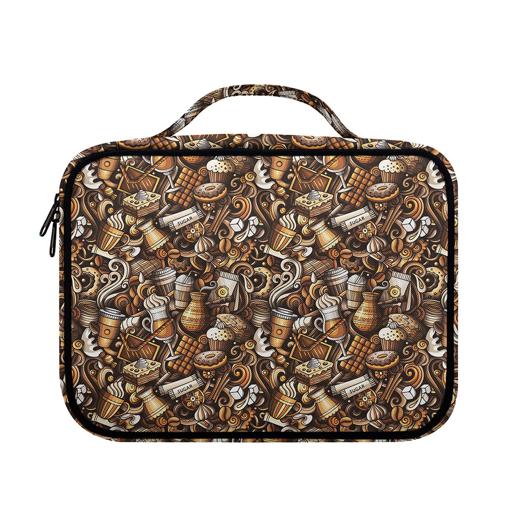 Coffee And Dessert Drawing Pattern Print Briefcase Bible Bag