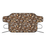 Coffee And Dessert Drawing Pattern Print Car Windshield Snow Cover