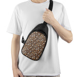 Coffee And Dessert Drawing Pattern Print Chest Bag