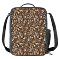 Coffee And Dessert Drawing Pattern Print Crossbody Lunch Bag