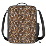 Coffee And Dessert Drawing Pattern Print Crossbody Lunch Bag