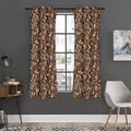 Coffee And Dessert Drawing Pattern Print Grommet Curtain Panels