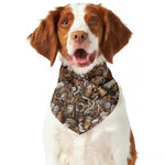 Coffee And Dessert Drawing Pattern Print Dog Bandana