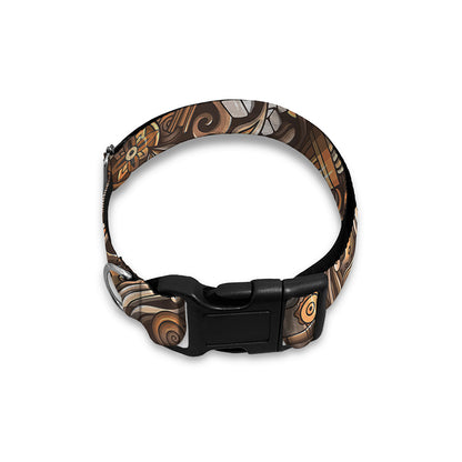 Coffee And Dessert Drawing Pattern Print Dog Collar