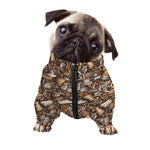 Coffee And Dessert Drawing Pattern Print Dog Zip Up Jacket