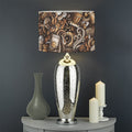 Coffee And Dessert Drawing Pattern Print Drum Lamp Shade