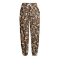 Coffee And Dessert Drawing Pattern Print Fleece Lined Knit Pants