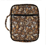 Coffee And Dessert Drawing Pattern Print Front Pocket Bible Bag