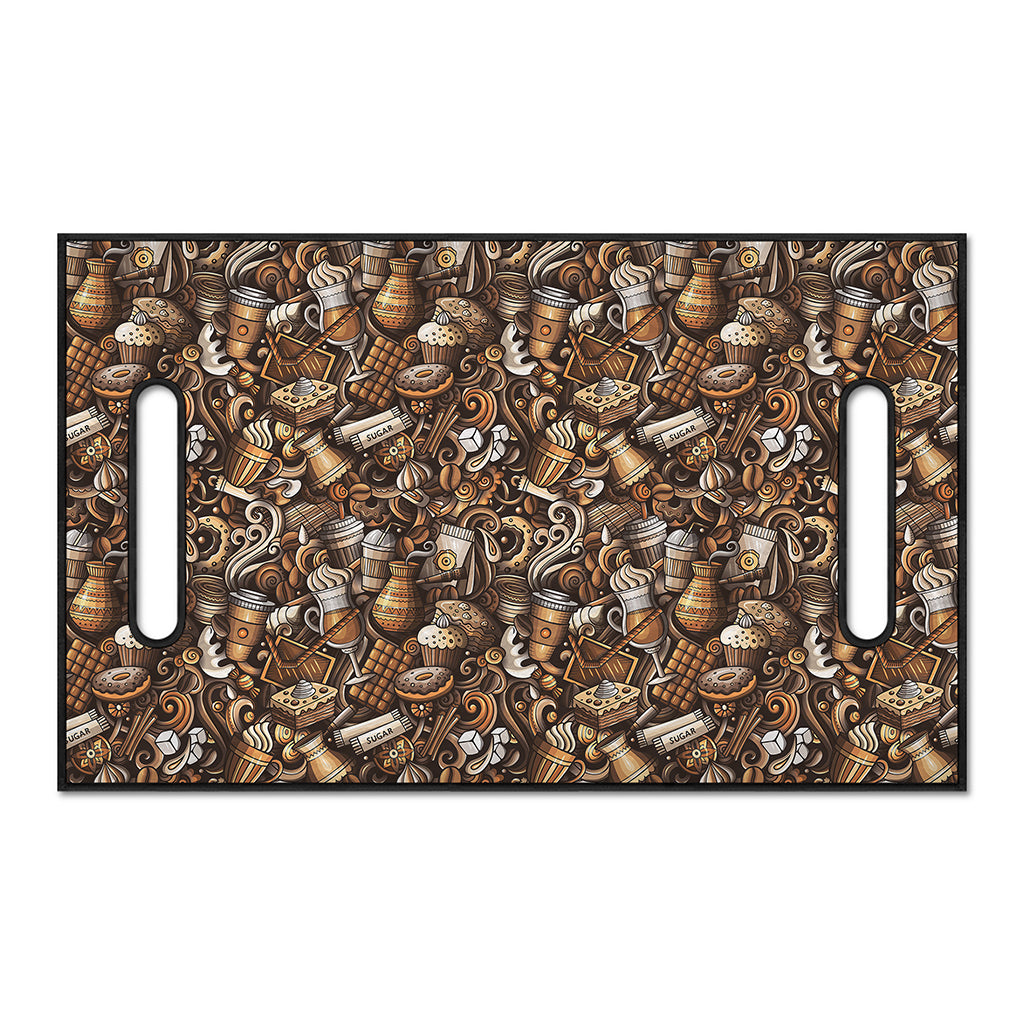 Coffee And Dessert Drawing Pattern Print Golf Cart Seat Cover