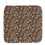 Coffee And Dessert Drawing Pattern Print Hand Towel