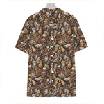 Coffee And Dessert Drawing Pattern Print Hawaiian Shirt
