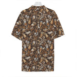 Coffee And Dessert Drawing Pattern Print Hawaiian Shirt