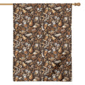 Coffee And Dessert Drawing Pattern Print House Flag
