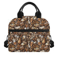 Coffee And Dessert Drawing Pattern Print Insulated Lunch Bag