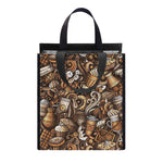 Coffee And Dessert Drawing Pattern Print Insulated Lunch Tote