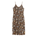 Coffee And Dessert Drawing Pattern Print Jersey Midi Cami Dress
