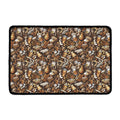 Coffee And Dessert Drawing Pattern Print Kitchen Mat