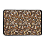 Coffee And Dessert Drawing Pattern Print Kitchen Mat