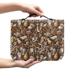 Coffee And Dessert Drawing Pattern Print Leather Bible Cover