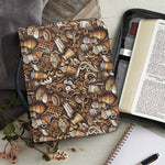 Coffee And Dessert Drawing Pattern Print Leather Bible Cover
